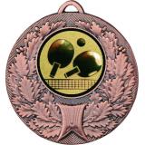 Медаль №71-192 (Настольный теннис, диаметр 50 мм (Медаль цвет бронза плюс жетон для вклейки) Место для вставок: обратная сторона диаметр 45 мм)