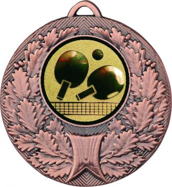 Медаль №71-192 (Настольный теннис, диаметр 50 мм (Медаль цвет бронза плюс жетон для вклейки) Место для вставок: обратная сторона диаметр 45 мм)
