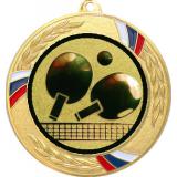 Медаль MN207 (Теннис настольный, диаметр 80 мм (Медаль плюс жетон))