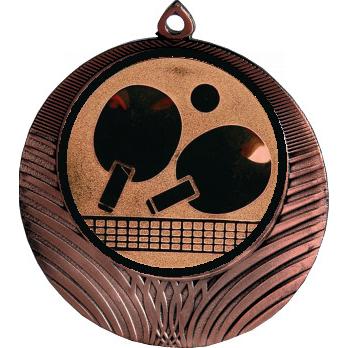Медаль №71-8 (Настольный теннис, диаметр 70 мм (Медаль цвет бронза плюс жетон для вклейки) Место для вставок: обратная сторона диаметр 64 мм)