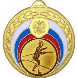 Медаль №72-196 (Фехтование, диаметр 50 мм (Медаль цвет золото плюс жетон для вклейки) Место для вставок: обратная сторона диаметр 45 мм)