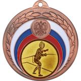 Медаль №72-196 (Фехтование, диаметр 50 мм (Медаль цвет бронза плюс жетон для вклейки) Место для вставок: обратная сторона диаметр 45 мм)