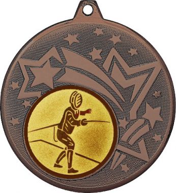 Медаль №72-1274 (Фехтование, диаметр 45 мм (Медаль цвет бронза плюс жетон для вклейки) Место для вставок: обратная сторона диаметр 40 мм)