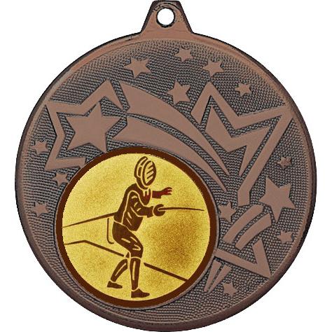 Медаль №72-1274 (Фехтование, диаметр 45 мм (Медаль цвет бронза плюс жетон для вклейки) Место для вставок: обратная сторона диаметр 40 мм)