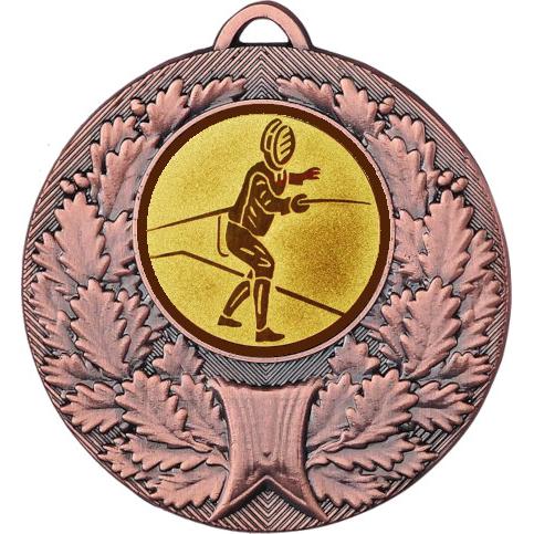 Медаль №72-192 (Фехтование, диаметр 50 мм (Медаль цвет бронза плюс жетон для вклейки) Место для вставок: обратная сторона диаметр 45 мм)