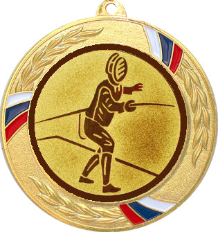 Медаль №72-1285 (Фехтование, диаметр 70 мм (Медаль цвет золото плюс жетон для вклейки) Место для вставок: обратная сторона диаметр 60 мм)