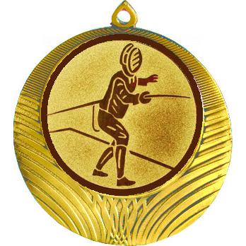 Медаль №72-8 (Фехтование, диаметр 70 мм (Медаль цвет золото плюс жетон для вклейки) Место для вставок: обратная сторона диаметр 64 мм)