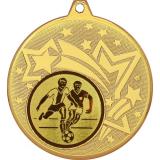 Медаль №73-27 (Футбол, диаметр 45 мм (Медаль цвет золото плюс жетон для вклейки) Место для вставок: обратная сторона диаметр 39 мм)