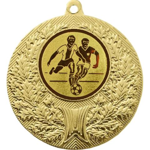 Медаль №73-192 (Футбол, диаметр 50 мм (Медаль цвет золото плюс жетон для вклейки) Место для вставок: обратная сторона диаметр 45 мм)