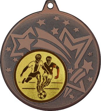 Медаль №73-1274 (Футбол, диаметр 45 мм (Медаль цвет бронза плюс жетон для вклейки) Место для вставок: обратная сторона диаметр 40 мм)