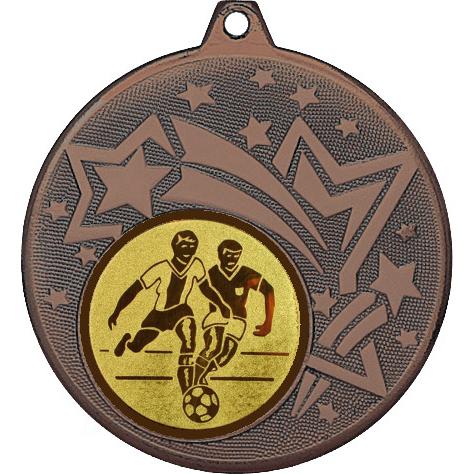 Медаль №73-1274 (Футбол, диаметр 45 мм (Медаль цвет бронза плюс жетон для вклейки) Место для вставок: обратная сторона диаметр 40 мм)