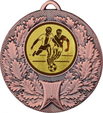 Медаль №73-192 (Футбол, диаметр 50 мм (Медаль цвет бронза плюс жетон для вклейки) Место для вставок: обратная сторона диаметр 45 мм)