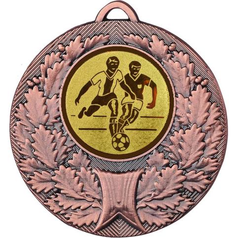 Медаль №73-192 (Футбол, диаметр 50 мм (Медаль цвет бронза плюс жетон для вклейки) Место для вставок: обратная сторона диаметр 45 мм)