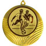 Медаль №73-1302 (Футбол, диаметр 56 мм (Медаль цвет золото плюс жетон для вклейки) Место для вставок: обратная сторона диаметр 50 мм)