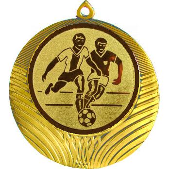 Медаль №73-8 (Футбол, диаметр 70 мм (Медаль цвет золото плюс жетон для вклейки) Место для вставок: обратная сторона диаметр 64 мм)