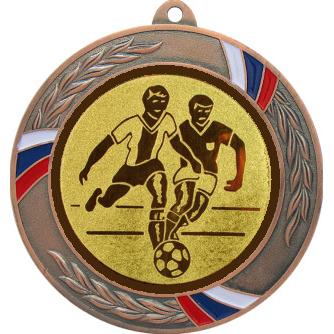 Медаль №73-1285 (Футбол, диаметр 70 мм (Медаль цвет бронза плюс жетон для вклейки) Место для вставок: обратная сторона диаметр 60 мм)