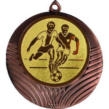 Медаль №73-1302 (Футбол, диаметр 56 мм (Медаль цвет бронза плюс жетон для вклейки) Место для вставок: обратная сторона диаметр 50 мм)