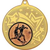 Медаль №74-1274 (Футбол, диаметр 45 мм (Медаль цвет золото плюс жетон для вклейки) Место для вставок: обратная сторона диаметр 40 мм)