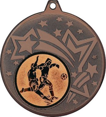 Медаль №74-27 (Футбол, диаметр 45 мм (Медаль цвет бронза плюс жетон для вклейки) Место для вставок: обратная сторона диаметр 39 мм)