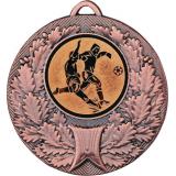 Медаль №74-192 (Футбол, диаметр 50 мм (Медаль цвет бронза плюс жетон для вклейки) Место для вставок: обратная сторона диаметр 45 мм)