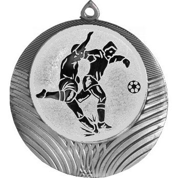 Медаль №74-8 (Футбол, диаметр 70 мм (Медаль цвет серебро плюс жетон для вклейки) Место для вставок: обратная сторона диаметр 64 мм)