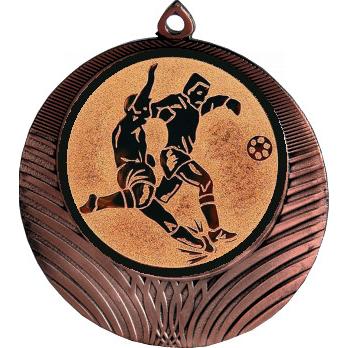 Медаль №74-8 (Футбол, диаметр 70 мм (Медаль цвет бронза плюс жетон для вклейки) Место для вставок: обратная сторона диаметр 64 мм)