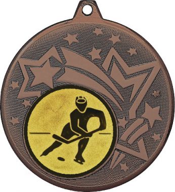 Медаль №75-1274 (Хоккей, диаметр 45 мм (Медаль цвет бронза плюс жетон для вклейки) Место для вставок: обратная сторона диаметр 40 мм)