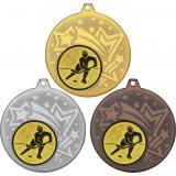 Комплект из трёх медалей MN27 (Хоккей, диаметр 45 мм (Три медали плюс три жетона))