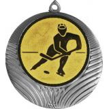 Медаль №75-1302 (Хоккей, диаметр 56 мм (Медаль цвет серебро плюс жетон для вклейки) Место для вставок: обратная сторона диаметр 50 мм)