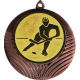 Медаль №75-1302 (Хоккей, диаметр 56 мм (Медаль цвет бронза плюс жетон для вклейки) Место для вставок: обратная сторона диаметр 50 мм)