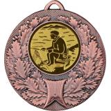 Медаль №76-192 (Рыболовство, диаметр 50 мм (Медаль цвет бронза плюс жетон для вклейки) Место для вставок: обратная сторона диаметр 45 мм)
