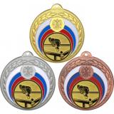 Комплект из трёх медалей MN118 (Бильярд, диаметр 50 мм (Три медали плюс три жетона VN77))