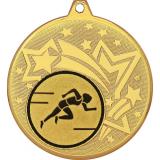 Медаль №78-27 (Легкая атлетика, диаметр 45 мм (Медаль цвет золото плюс жетон для вклейки) Место для вставок: обратная сторона диаметр 39 мм)
