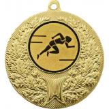 Медаль №78-192 (Легкая атлетика, диаметр 50 мм (Медаль цвет золото плюс жетон для вклейки) Место для вставок: обратная сторона диаметр 45 мм)