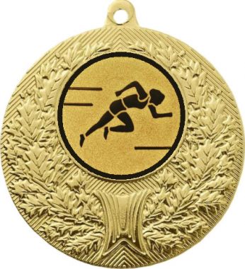 Медаль №78-192 (Легкая атлетика, диаметр 50 мм (Медаль цвет золото плюс жетон для вклейки) Место для вставок: обратная сторона диаметр 45 мм)