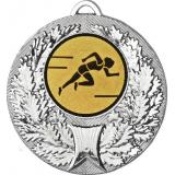 Медаль №78-192 (Легкая атлетика, диаметр 50 мм (Медаль цвет серебро плюс жетон для вклейки) Место для вставок: обратная сторона диаметр 45 мм)