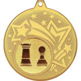 Медаль №812-1274 (Шахматы, диаметр 45 мм (Медаль цвет золото плюс жетон для вклейки) Место для вставок: обратная сторона диаметр 40 мм)
