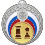 Медаль №812-196 (Шахматы, диаметр 50 мм (Медаль цвет серебро плюс жетон для вклейки) Место для вставок: обратная сторона диаметр 45 мм)