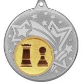 Медаль №812-1274 (Шахматы, диаметр 45 мм (Медаль цвет серебро плюс жетон для вклейки) Место для вставок: обратная сторона диаметр 40 мм)