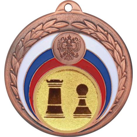 Медаль №812-196 (Шахматы, диаметр 50 мм (Медаль цвет бронза плюс жетон для вклейки) Место для вставок: обратная сторона диаметр 45 мм)