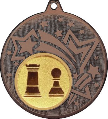 Медаль №812-27 (Шахматы, диаметр 45 мм (Медаль цвет бронза плюс жетон для вклейки) Место для вставок: обратная сторона диаметр 39 мм)