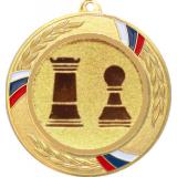 Медаль №812-1285 (Шахматы, диаметр 70 мм (Медаль цвет золото плюс жетон для вклейки) Место для вставок: обратная сторона диаметр 60 мм)