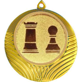 Медаль №812-1302 (Шахматы, диаметр 56 мм (Медаль цвет золото плюс жетон для вклейки) Место для вставок: обратная сторона диаметр 50 мм)