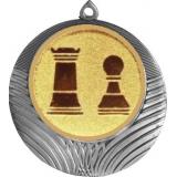 Медаль №812-1302 (Шахматы, диаметр 56 мм (Медаль цвет серебро плюс жетон для вклейки) Место для вставок: обратная сторона диаметр 50 мм)