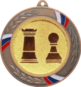 Медаль №812-1285 (Шахматы, диаметр 70 мм (Медаль цвет бронза плюс жетон для вклейки) Место для вставок: обратная сторона диаметр 60 мм)