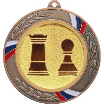 Медаль №812-1285 (Шахматы, диаметр 70 мм (Медаль цвет бронза плюс жетон для вклейки) Место для вставок: обратная сторона диаметр 60 мм)