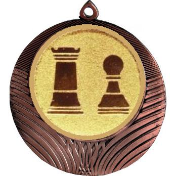 Медаль №812-8 (Шахматы, диаметр 70 мм (Медаль цвет бронза плюс жетон для вклейки) Место для вставок: обратная сторона диаметр 64 мм)