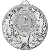 Медаль №9-192 (2 место, диаметр 50 мм (Медаль цвет серебро плюс жетон для вклейки) Место для вставок: обратная сторона диаметр 45 мм)
