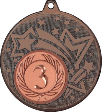 Медаль №9-27 (3 место, диаметр 45 мм (Медаль цвет бронза плюс жетон для вклейки) Место для вставок: обратная сторона диаметр 39 мм)
