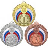 Комплект медалей №9-196 (1, 2, 3 место, диаметр 50 мм (Три медали плюс три жетона для вклейки) Место для вставок: обратная сторона диаметр 45 мм)
